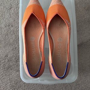 Rothy's Vibrant Orange and Blue Flats